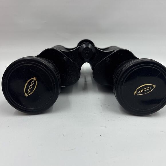 Vintage Scope Binoculars Model #3807 10x50 Amber Coated Optics With Leather Case - Picture 5 of 6